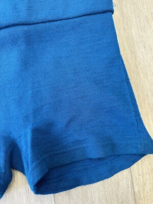 Antique 1920s Jantzen Blue Wool Knit One Piece Swim Suit Bathing