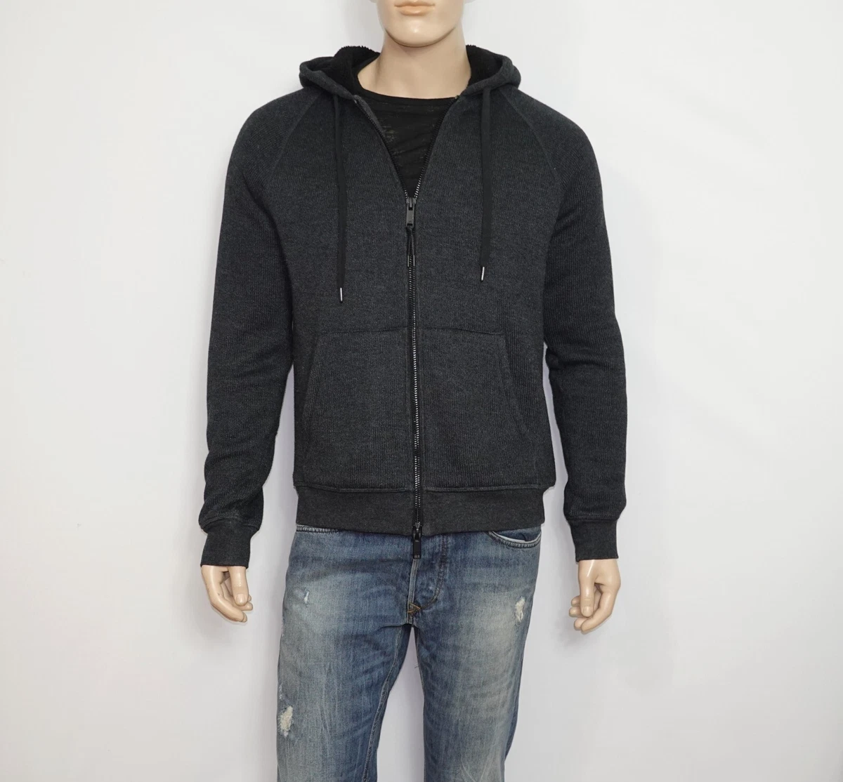 John varvatos hooded denim cheap jacket