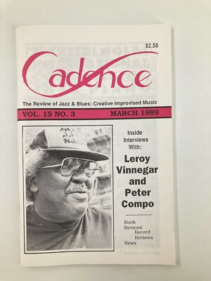 VTG Cadence Jazz Magazine March 1989 Vol 15 #3 Leroy Vinnegar and Peter Compo