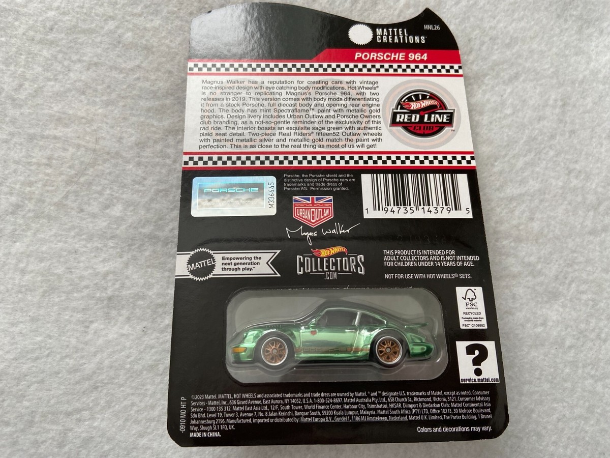 Porsche 964 Red Line Club RLC Hot Wheels | eBay