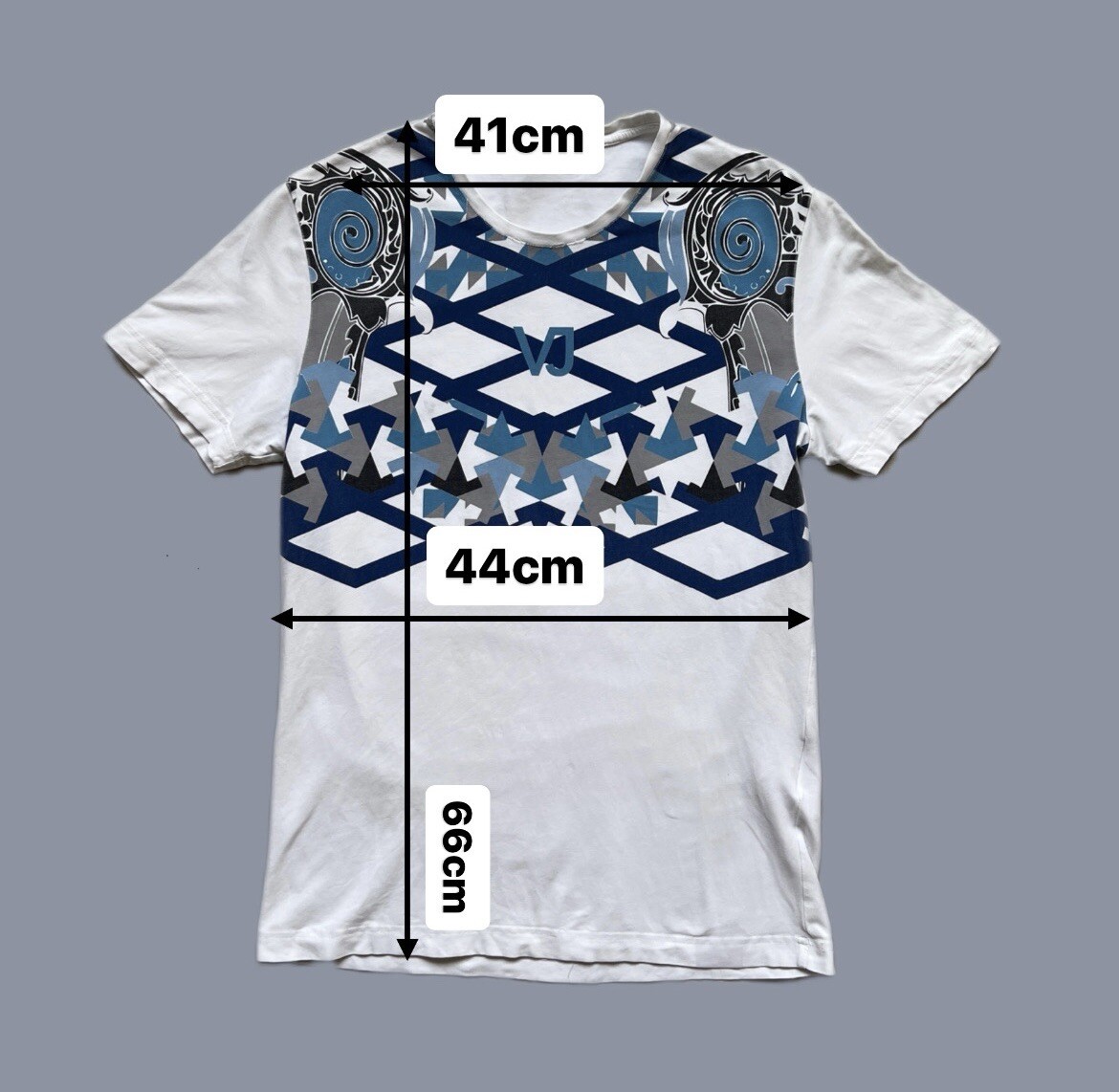 VERSACE Jeans Men White Cotton Logo T-Shirt Size S thumbnail 9