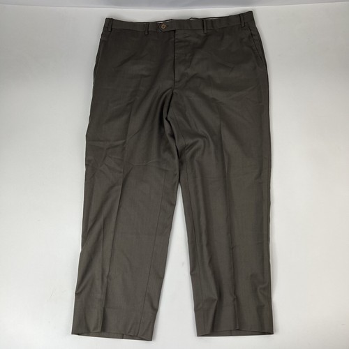 Canali 1934 Brown Flat Front Wool Dress Pants Mens Size 40X28 +2" eBay