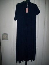 Women's Size M Black Tencel Jersey Midi Wrap Dress NEW by Quince