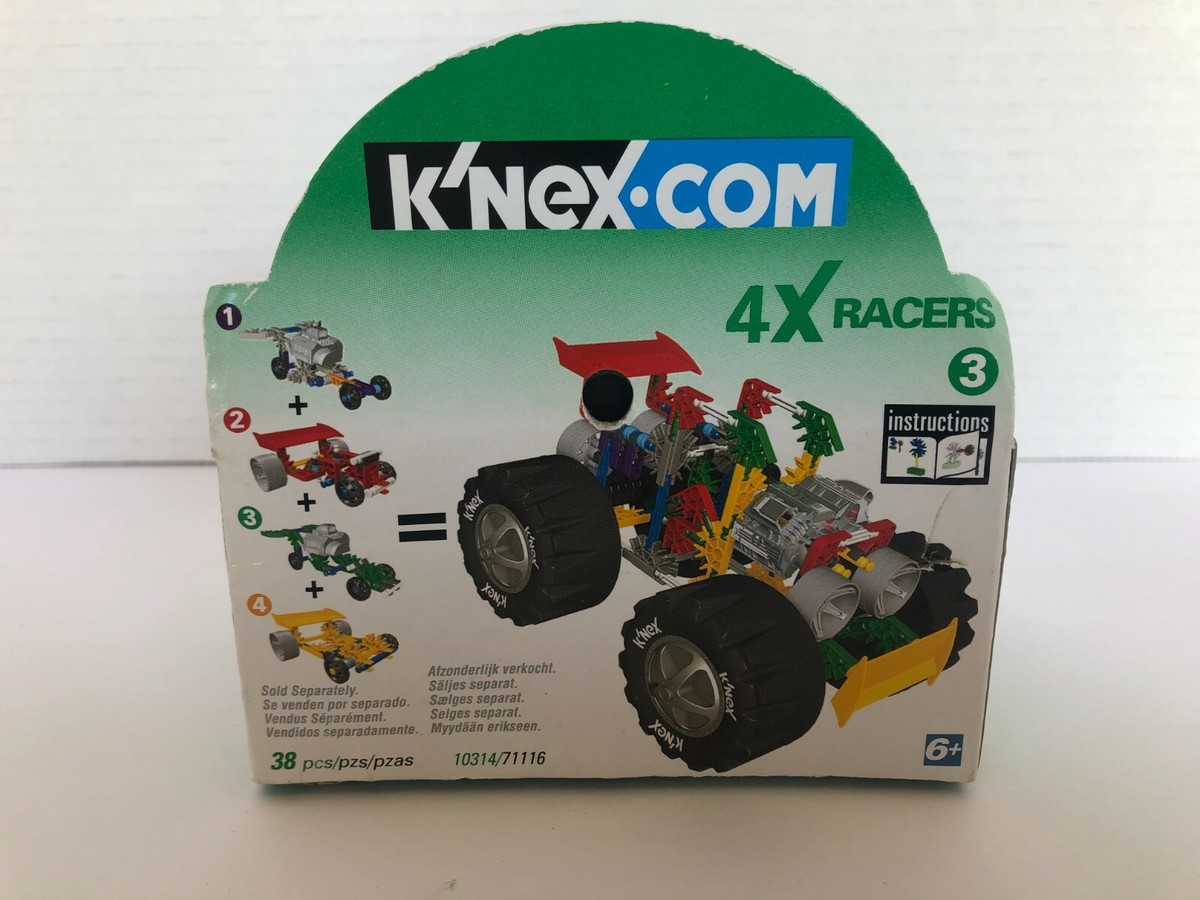 KNEX 4X Racers 3 - 38 Pieces Item No. 10314/71116 New In Box. 2006