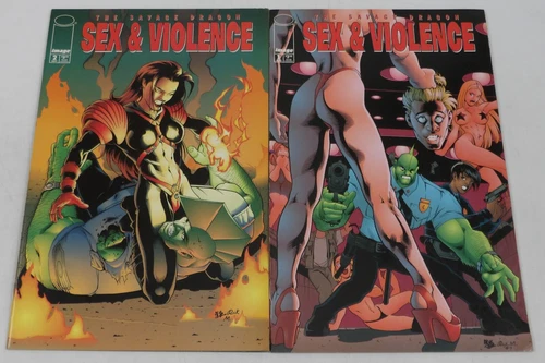 Savage Dragon: Sex & Violence #1-2 VF/NM complete series Image