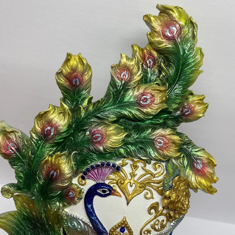 Design Toscano Wall Mask of Venice Peacock 6.5" x 13.5" Mardi Gras - READ - Image 4 of 4