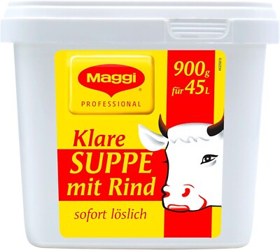 Maggi Klare Suppe mit Rind - Fleisch Fleischsuppe - 900g für 45 L Suppe