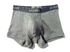 New 2(X)IST Stretch Grey Cotton Boxer Trunk Brief Underwear sz S #79 2xist
