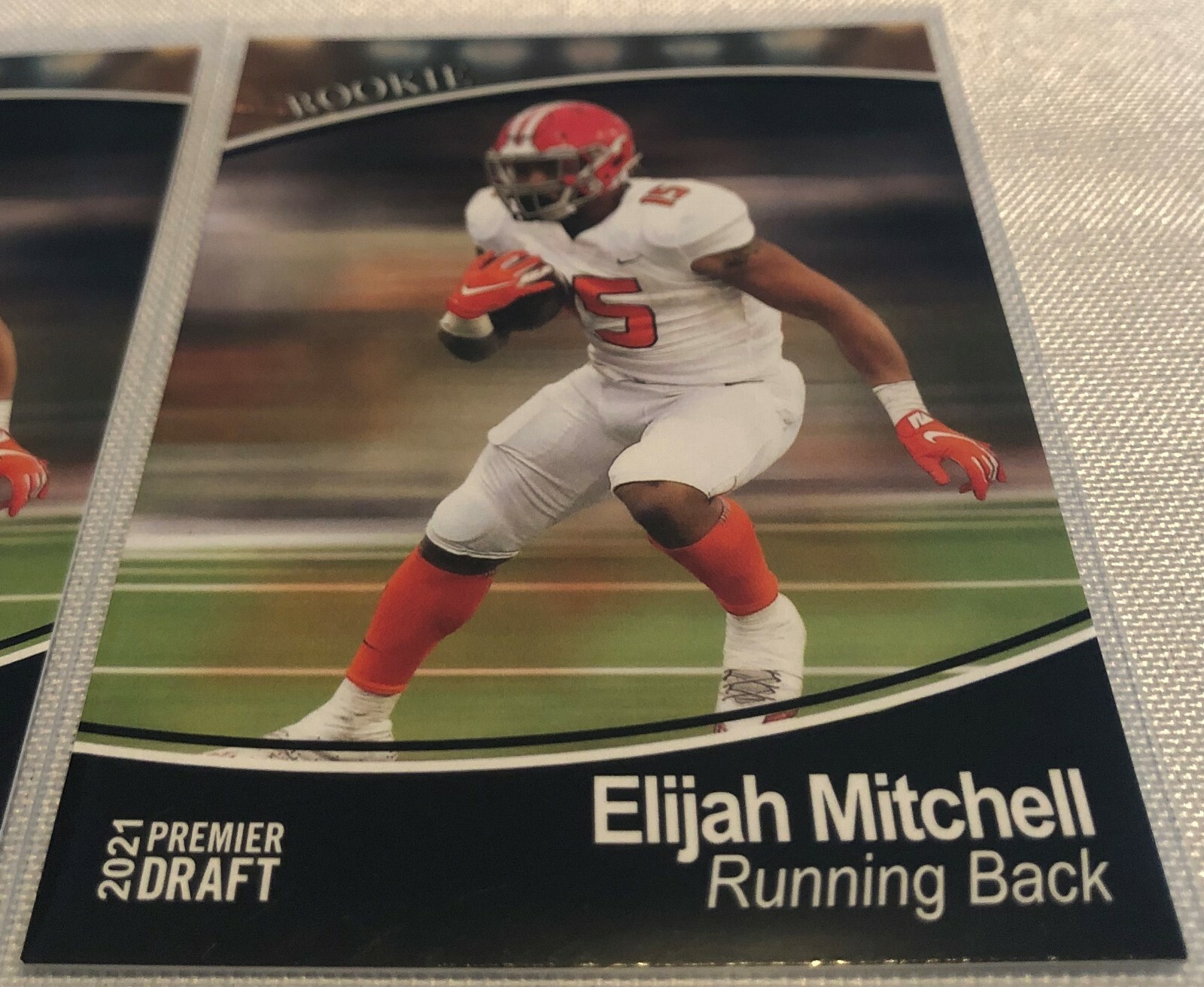 2021 Sage Premier Draft Football Elijah Mitchell Louisiana-Lafayette rookie #105