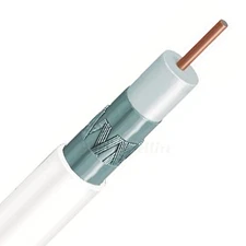 PCT 500' RG6 White Bulk Professional Rated shielded Coax Cable Satellite CATV