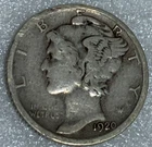 1920-S Mercury Silver Dime Scarce Date VF+ Free Shipping With Five Items A2