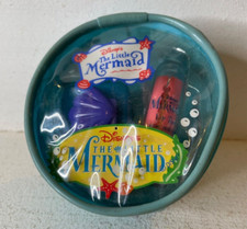 VTG 1990s Disney The Little Mermaid Makeup Set in Vinyl Case Lip Tint NEW