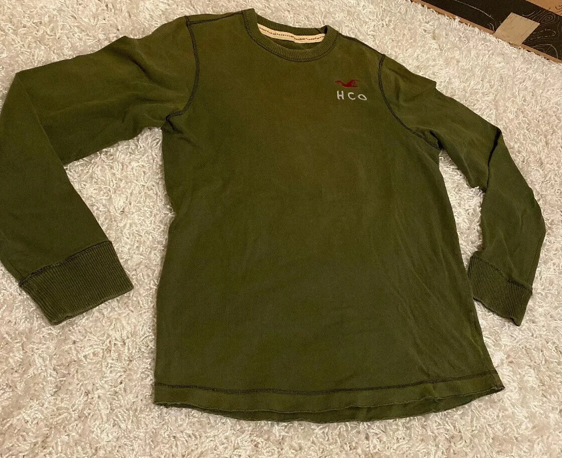 Olive green hollister sale shirt