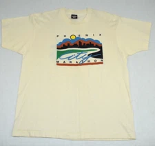 Vintage T-Shirt Phoenix Marathon Size M/L 80s Yellow Screen Stars Best Shirt