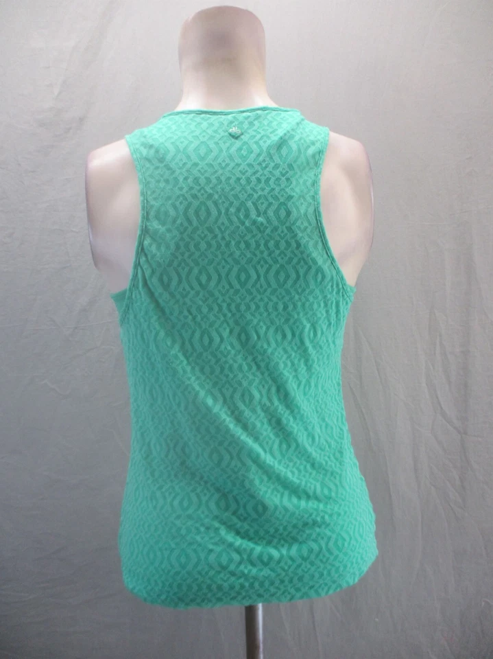 Prana Size M Womens Green Cotton Built-In Bra Athletic Racer Back Tank Top 568 - Image 4 of 4