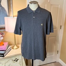 EUC Mens Brooks Brothers 346 Dark Gray Original Fit Polo Shirt Size MEDIUM