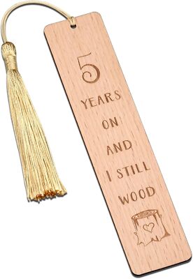 Wooden Bookmark 5 Year Anniversary Wood Gift for Him Her, 5Th ...