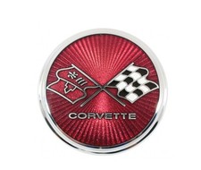 USA-Made 1975-76 Corvette Front Cloisonne Glass Emblem NEW Trim Parts 75 76