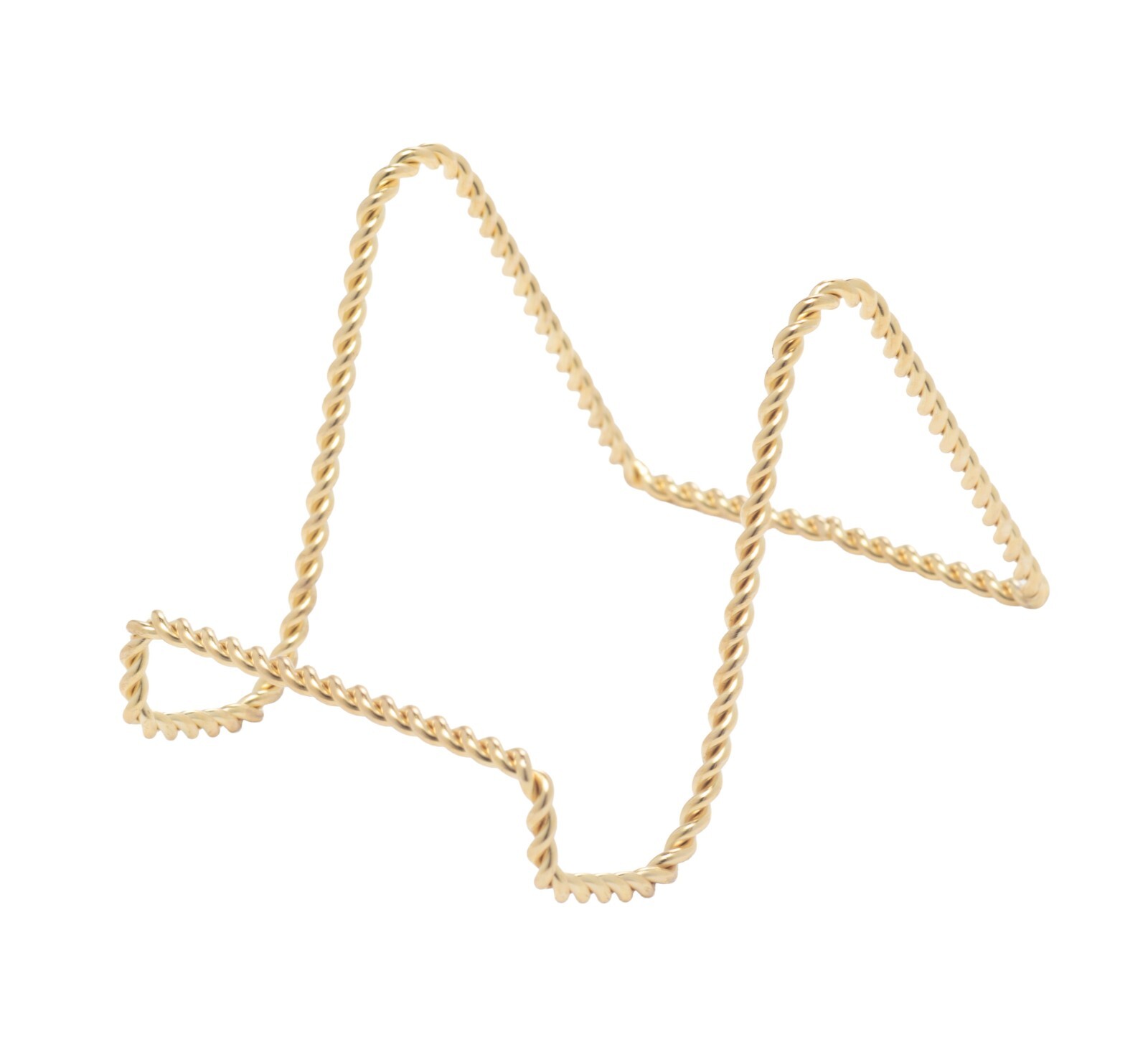 Brass Twisted Wire Easels - 3 Inch Gold Plate Stands for Display | 6 Pack