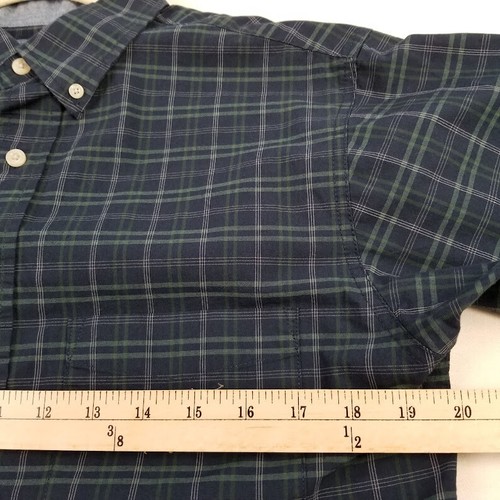 Camisa con botones Haggar para hombre pequeña multicolor a cuadros bolsillo mangas largas elástica - Imagen 6 de 8