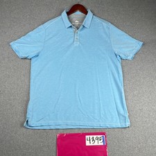Tommy Bahama Polo Shirt Large Light Blue Lightweight Beach Casual Fish Logo Mens