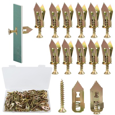 50/100 Pack Self Drilling Drywall Anchors with Screws, Suitable for Tv Cabinets