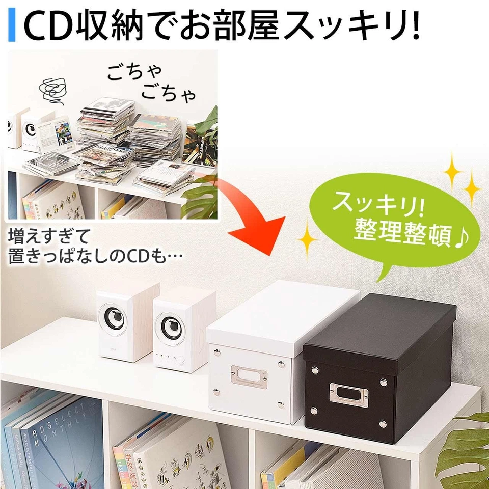 CD Case Storage Box CD/30 DVD/10 Blu-ray/10 CD Storage Box White 200-FCD036W - Image 2 of 4