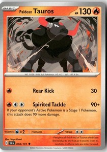 Paldean Tauros 018/191 Surging Sparks Uncommon