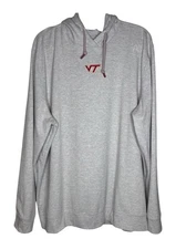 Rhoback Hesi Hoodie Virginia Tech XXL 2XL Gray Sweatshirt Pullover Top College