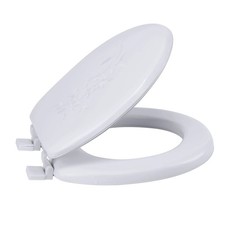 Extra Soft Vinyl Standard round Toilet Seat in White