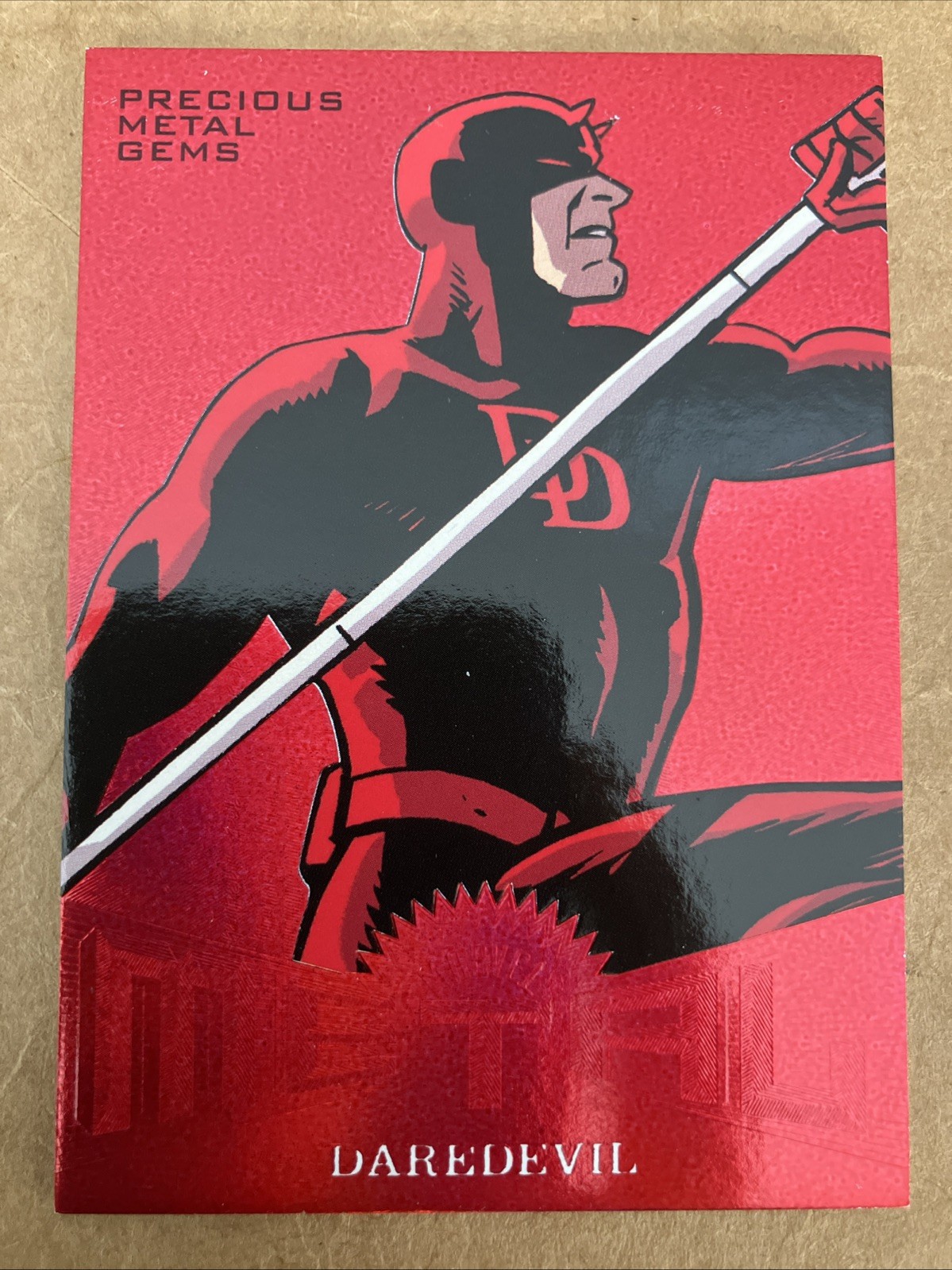 2017 Fleer Ultra Precious Metal Gems Red Daredevil #MM48 43/99 Metal MCU
