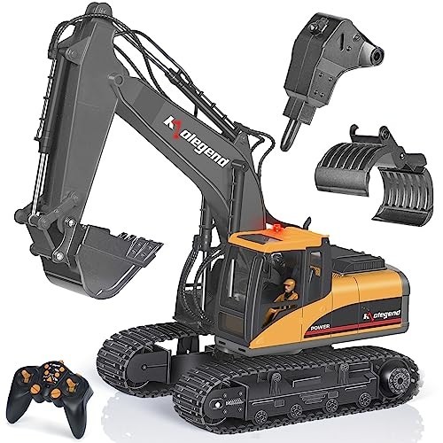 3-in-1 Remote Control Excavator Toy 1/14 Scale, 15 Channel RC Construction Vehic - Picture 2 of 7