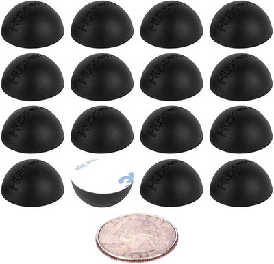 .75'' Platinum Silicone Speaker Isolation Hemisphere - 16 Pack, Black 