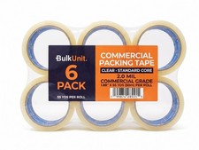 6 Rolls Shipping Packaging Box Packing Sealing Tape 2 mil 2" x 55 Yard 165FT