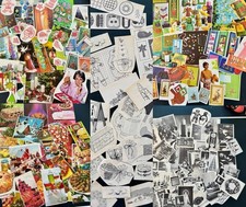 1970 VNTG- Scrapbooking - Paper Ephemera - Collage - Junk Journal - 245 Lot