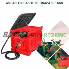 48Gallon Portable Gasoline Fuel Tank w/ 12V DC Electric Fuel Transfer Pump 15GPM