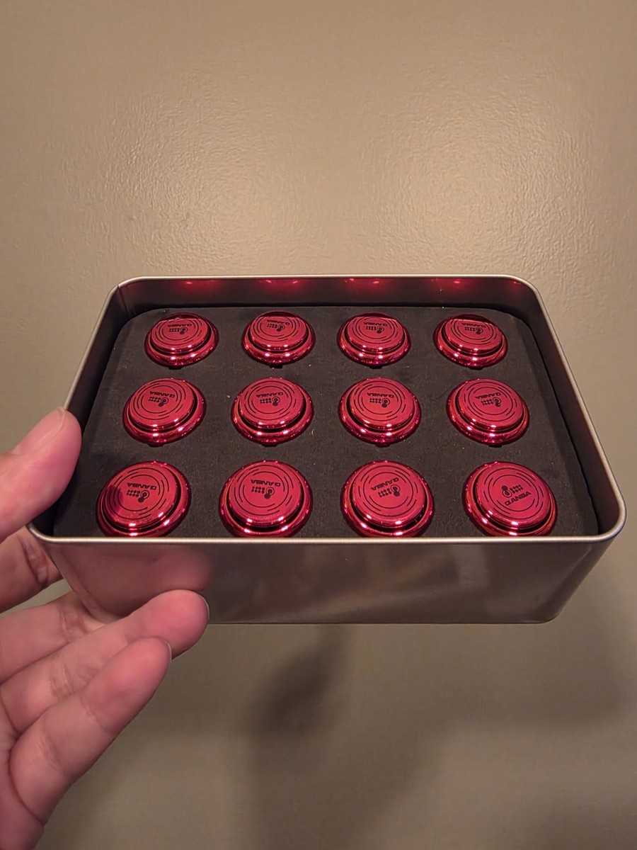 QANBA Gravity KS Mechanical Arcade Buttons 24mm Snap-In Metallic