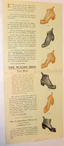 VINTAGE 1910s 'THE WALDO SHOE FOR MEN' CATALOG/BROCHURE! PICTURES/PRICES 9x20