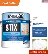 Waterborne Acrylic Primer Sealer - 1 Gallon, Flat Finish for Interior & Exterior