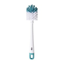 Curved Cleaning Brush Set for Bottles and Straws 2-Piece 12" Long Cool Blue