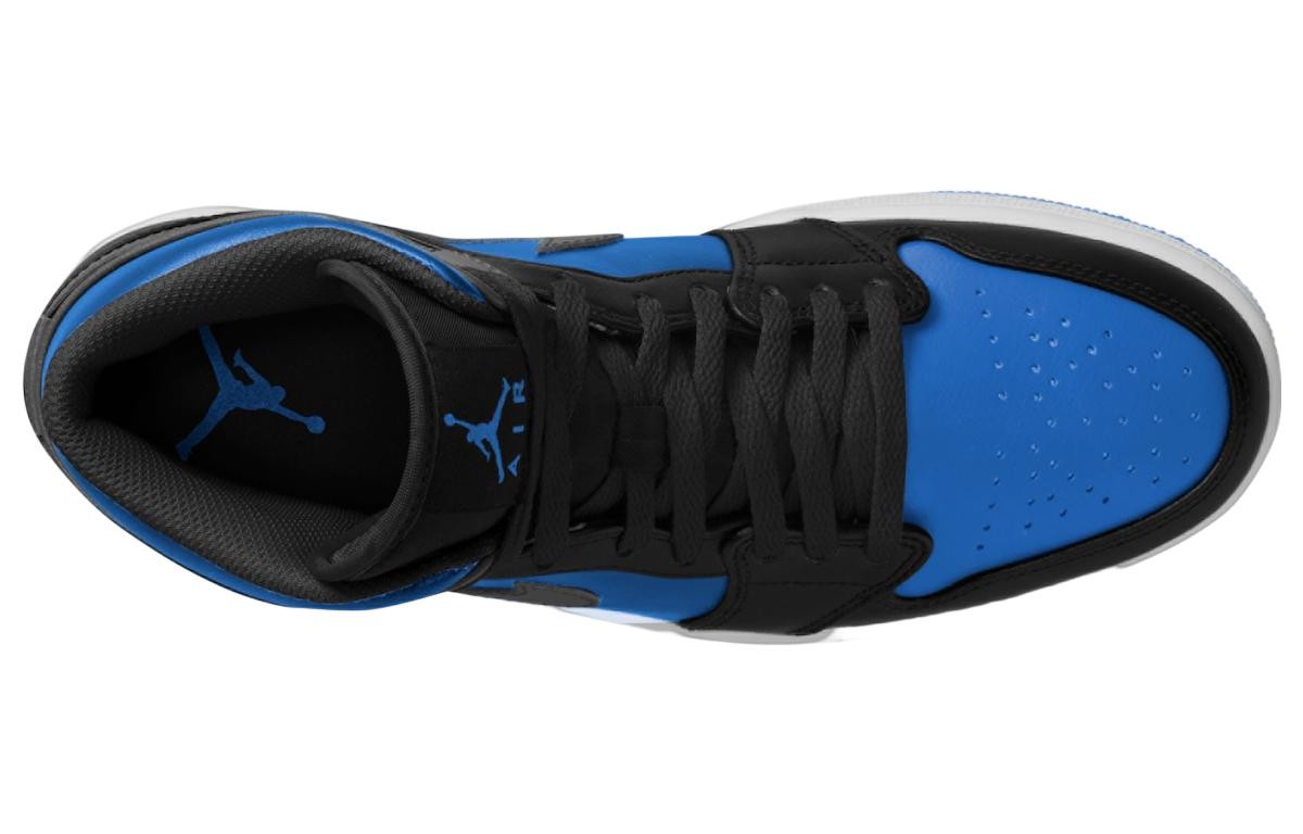 Size 9.5 - Air Jordan 1 Mid Black Royal Blue for sale online | eBay