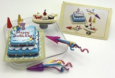 2006 Re-Ment AMERICAN KITCHEN  3 HAVE FUN   COMPLETE  Dollhouse Miniatures