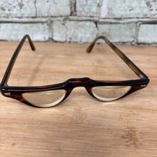 Foremost Eyeglasses Half Eye Demi Amber USA Frames 145 Magnifying Vintage