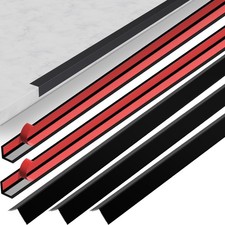 5pcs 48" Black Metal Corner Protectors, Aluminum Self Adhesive Corner Guards,...