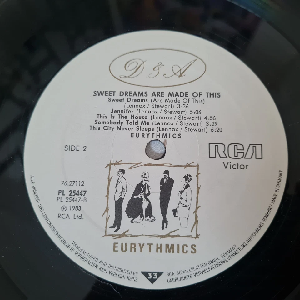 Lp vinyle 33t / Eurythmics – Sweet Dreams Are Made Of This (1983) - Photo 4/4