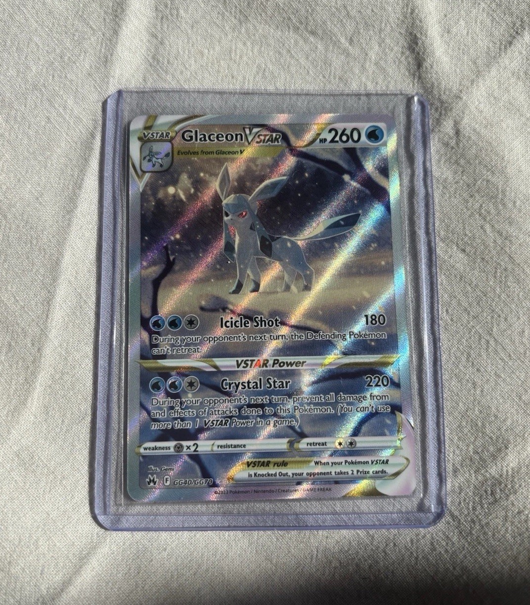 Pokémon TCG Glaceon VSTAR Crown Zenith GG40/GG70