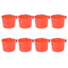 8 Pcs Parrot Cage Water Dish Bird Bowl Splash-proof Feeder Bowls