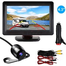 Car Rear View Backup Camera Reverse HD Parking Night Vision and 4.3" Monitor New