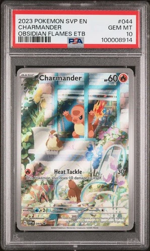 2023 Pokemon Black Star Promo Charmander #044 GEM MT PSA 10 Obsidian Flames ETB