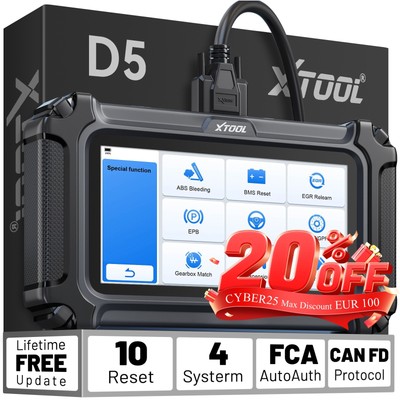 XTOOL D5 OBD2 Diagnosegerät Diagnosewerkzeug Codeleser CAN FD FCA AutoAuth